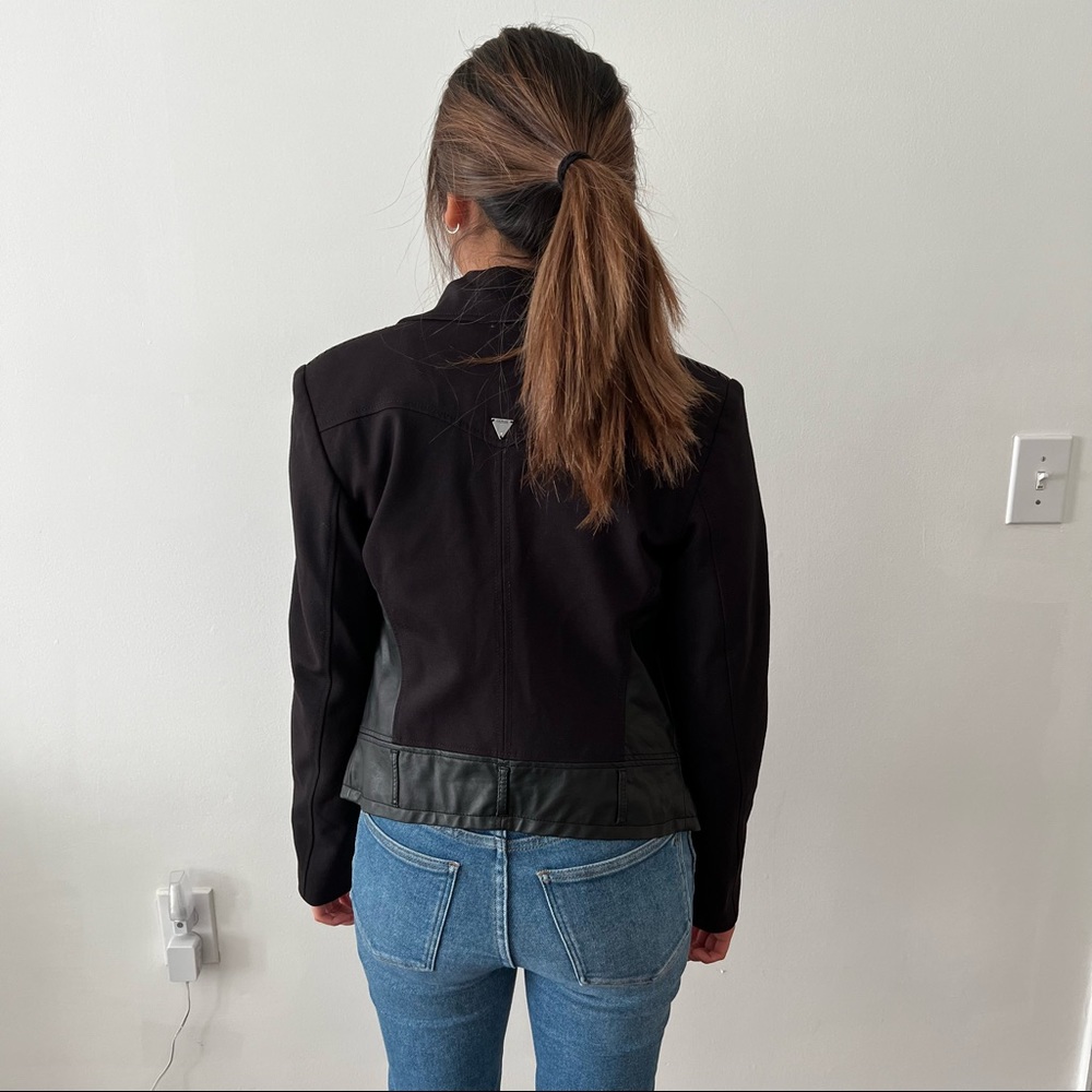 Guess black moto jacket with faux leather - Picture 9 of 13